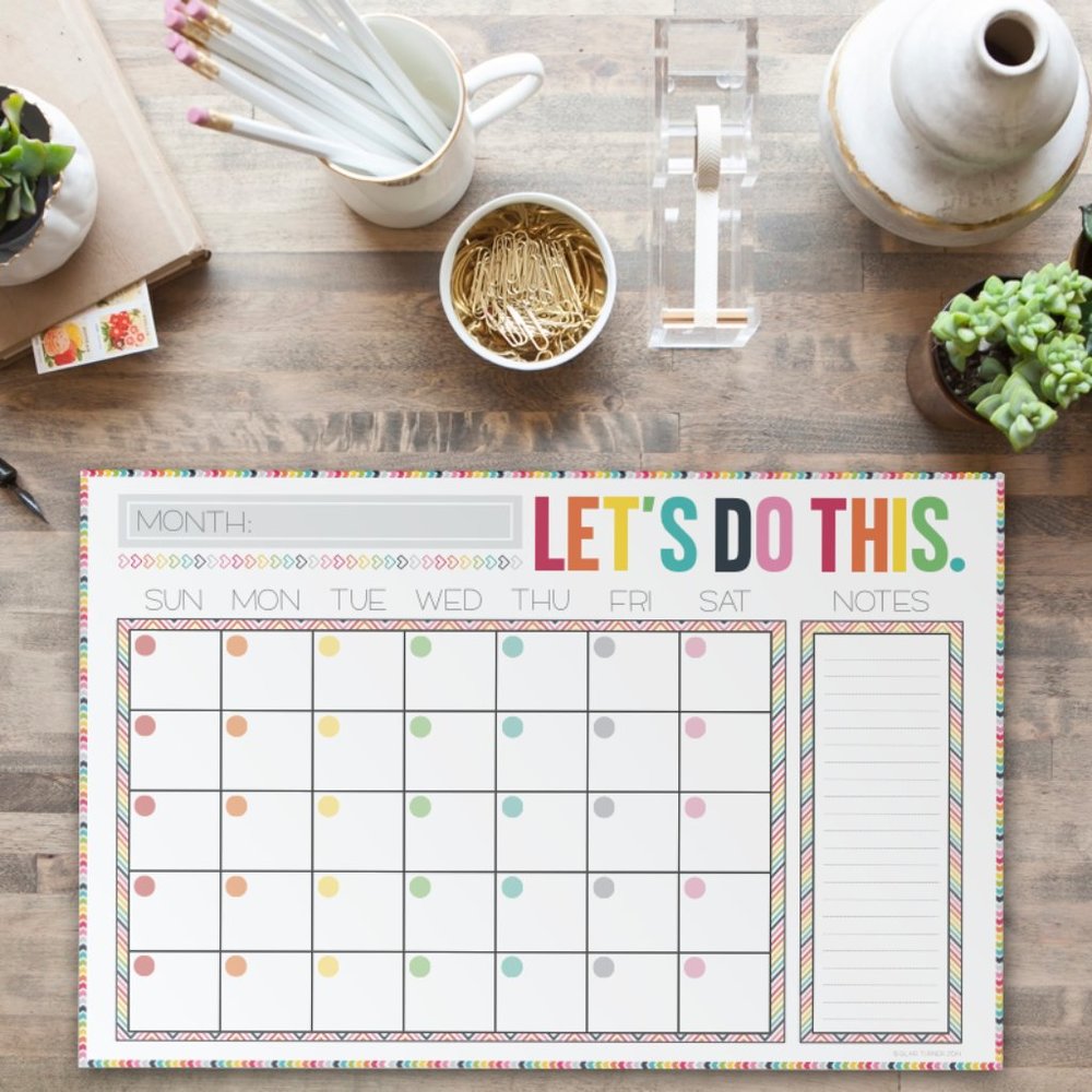*4/$20* MONTHLY DESKTOP CALENDAR PAD 11x17